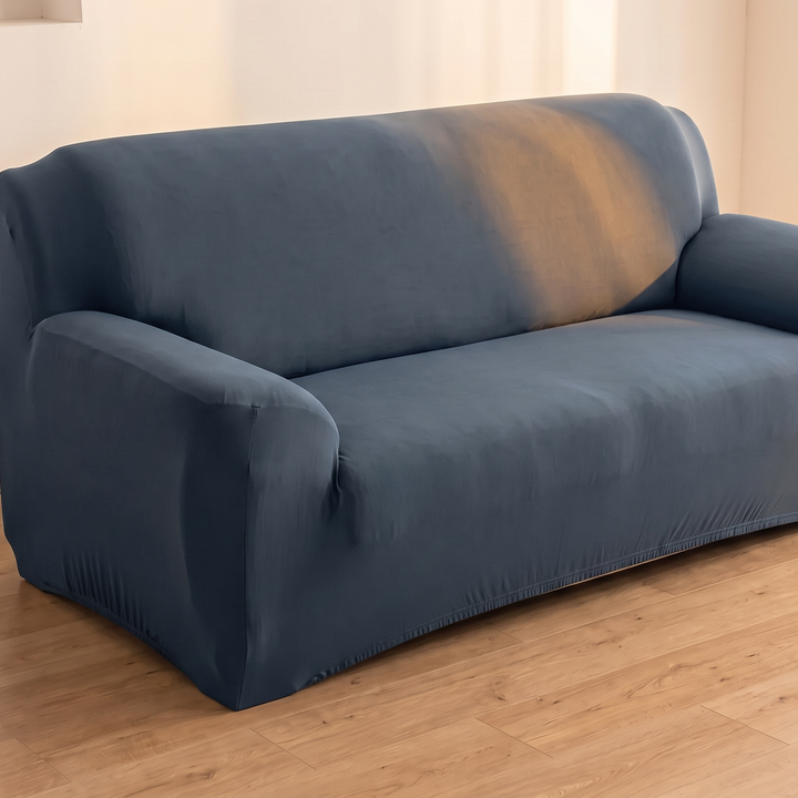 Stretch Couch Cover in Slate Blue