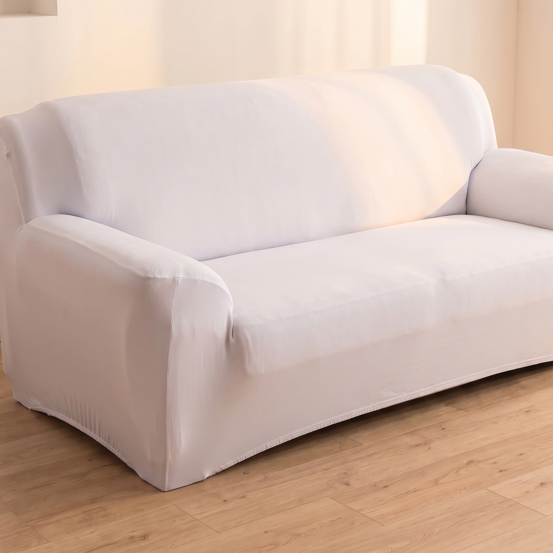 Stretch Couch Cover in White