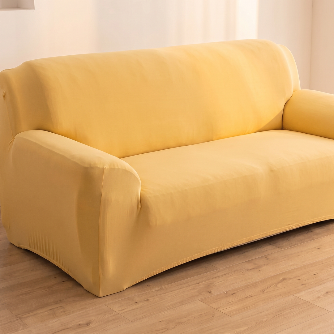 Stretch Couch Cover in Yellow