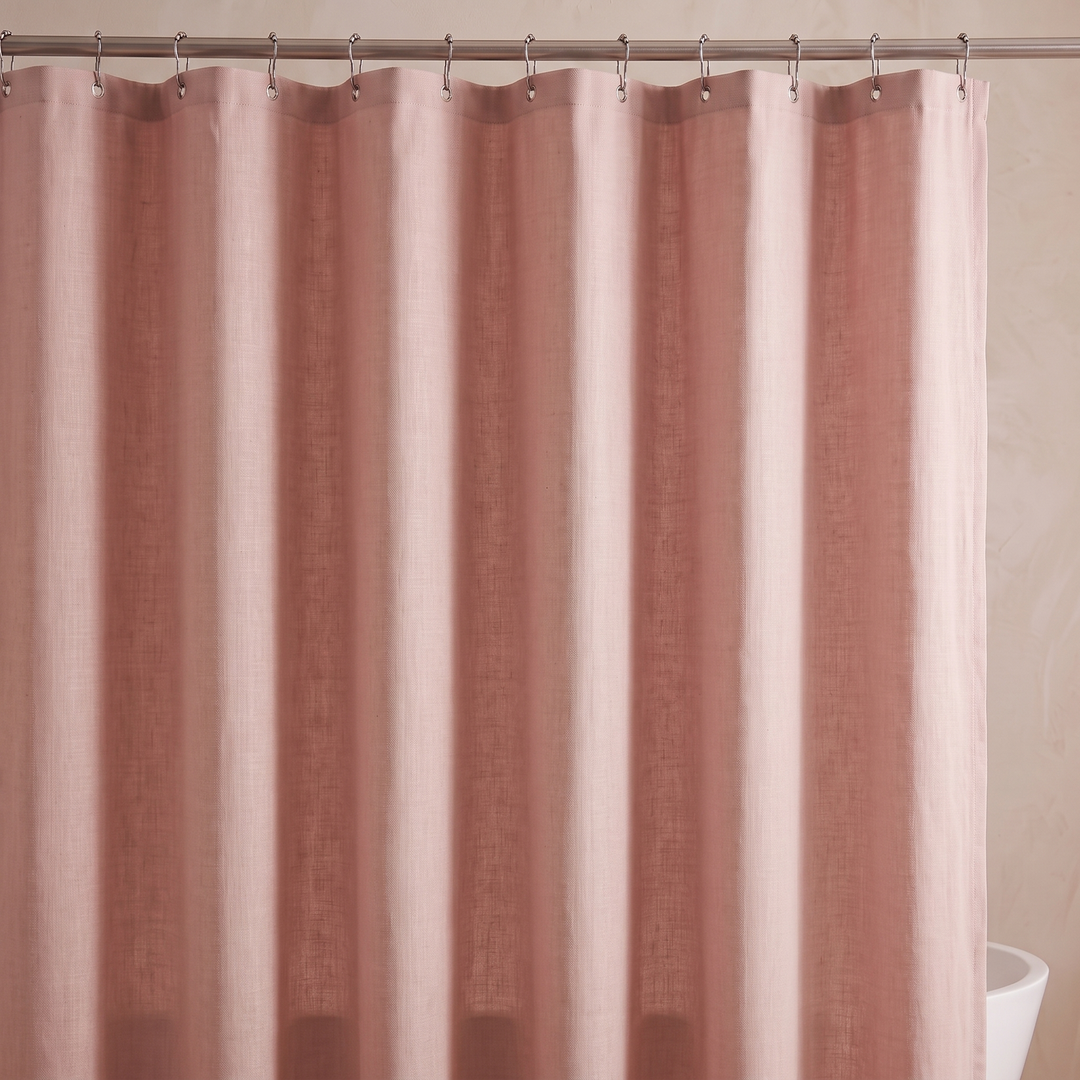 Waterproof Fabric Shower Curtain in Pink