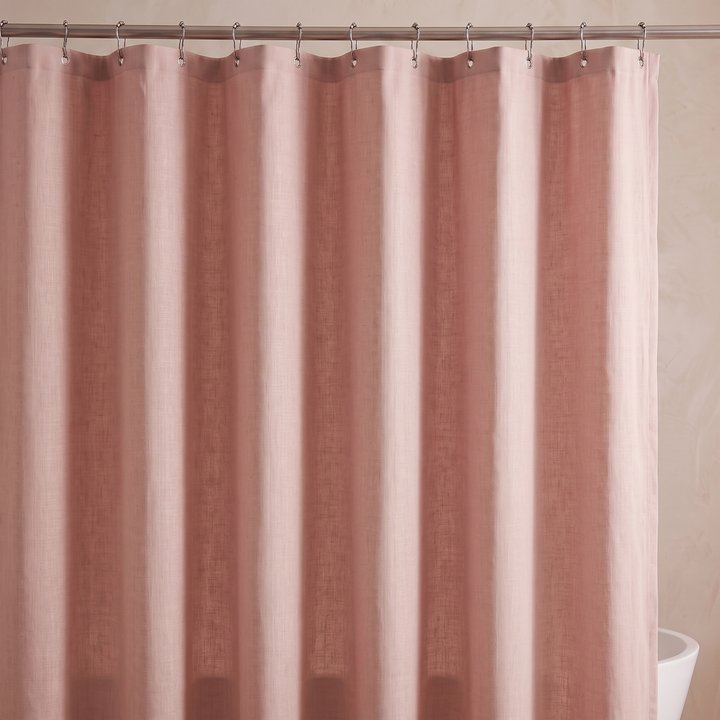 Waterproof Fabric Shower Curtain in Pink