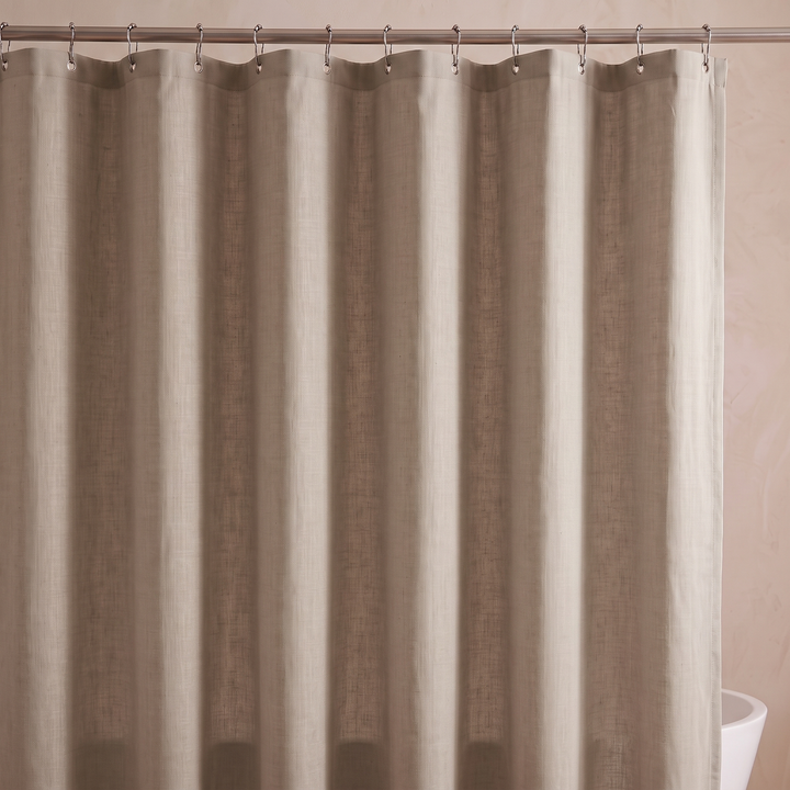 Waterproof Fabric Shower Curtain in Taupe