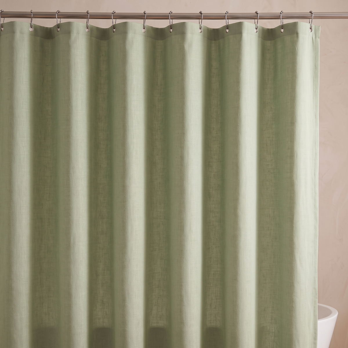 Waterproof Fabric Shower Curtain in Green