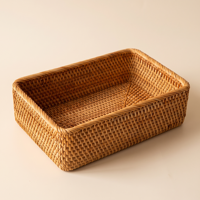 Woven Basket – Low Rectangular